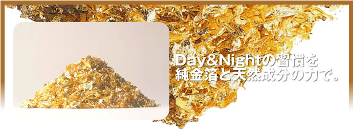 GOLD IONIC SKIN CARE@Day&Night̏KƓVR̗͂ŁB